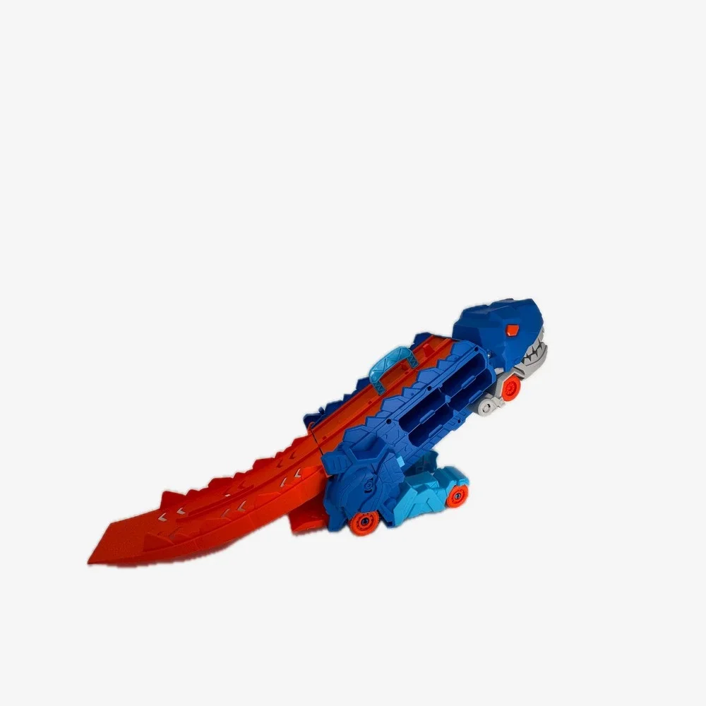Dinosaur T-Rex Car Transporter Truck Car Carrier Storage Track Blue Orange